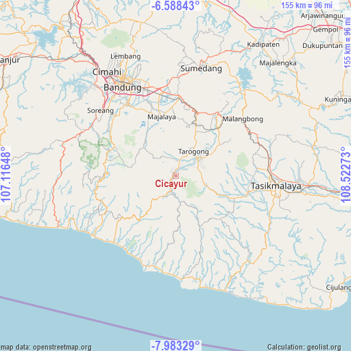 Cicayur on map