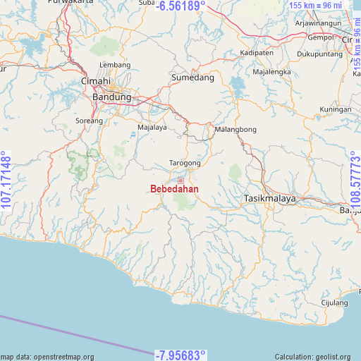 Bebedahan on map