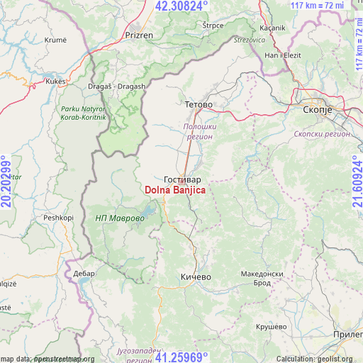 Dolna Banjica on map