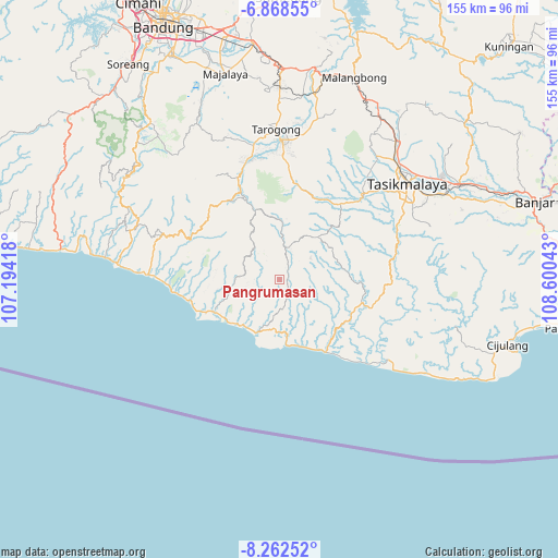 Pangrumasan on map