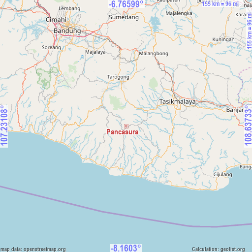 Pancasura on map