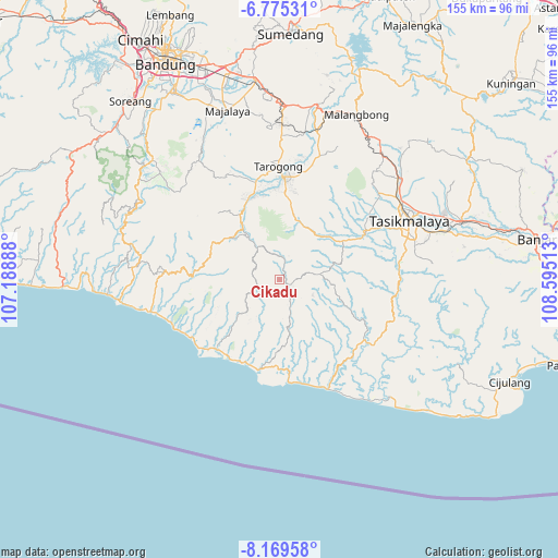Cikadu on map