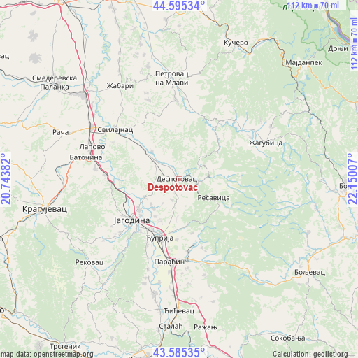 Despotovac on map