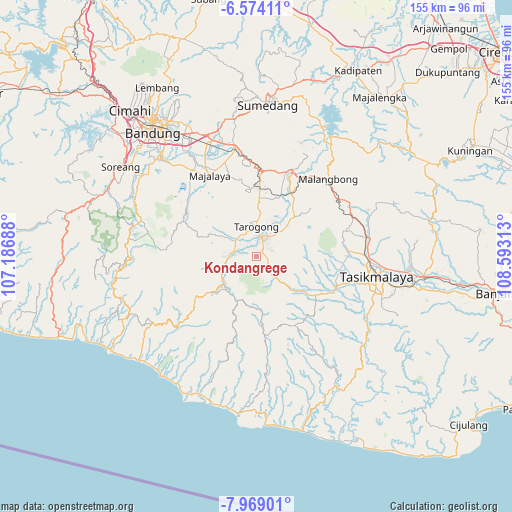 Kondangrege on map