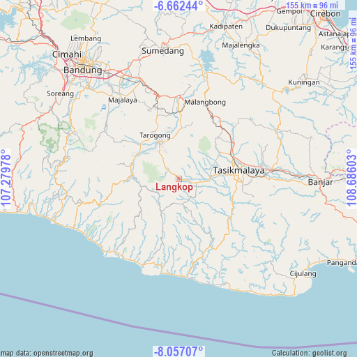 Langkop on map