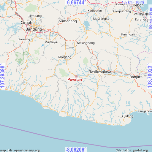 Pawitan on map