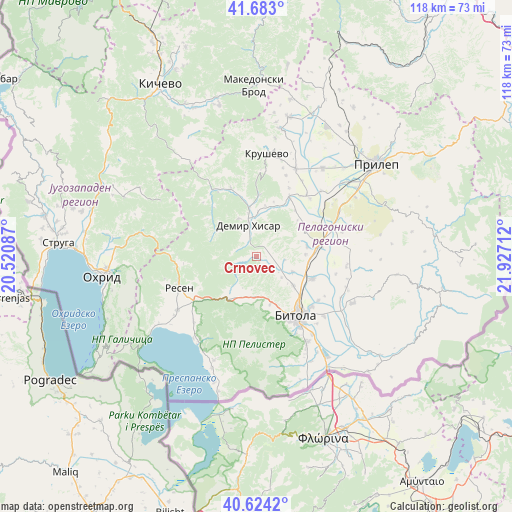 Crnovec on map