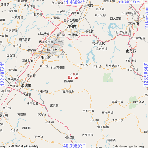 Bahui on map