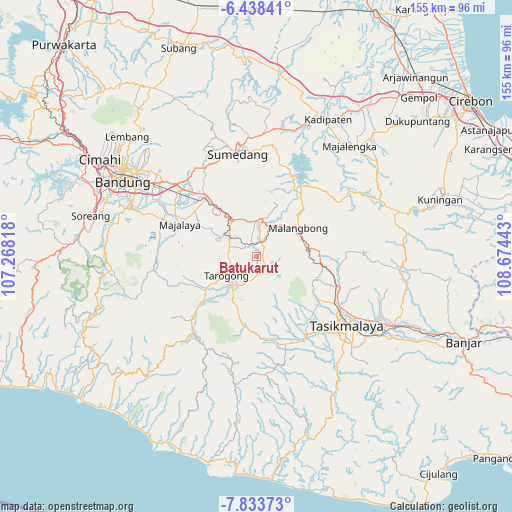 Batukarut on map