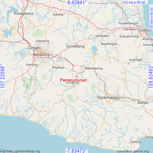 Pangeureunan on map
