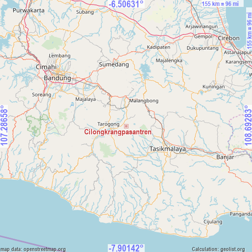 Cilongkrangpasantren on map
