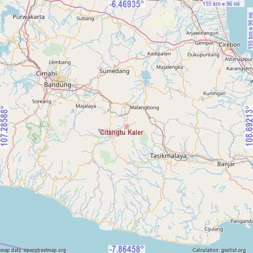 Citangtu Kaler on map