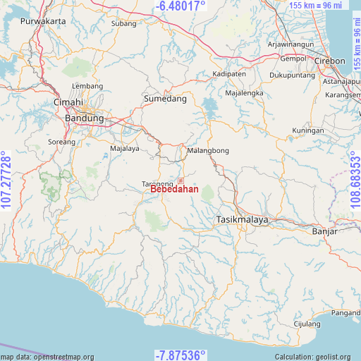 Bebedahan on map