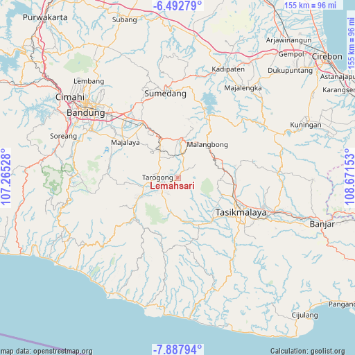 Lemahsari on map