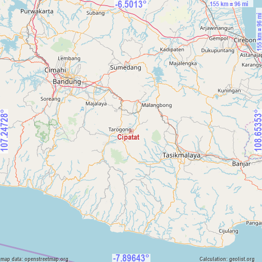 Cipatat on map