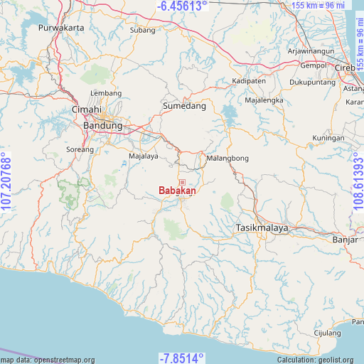 Babakan on map