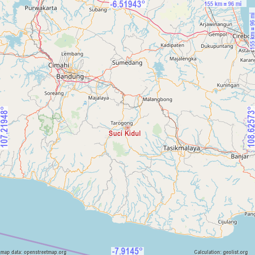 Suci Kidul on map