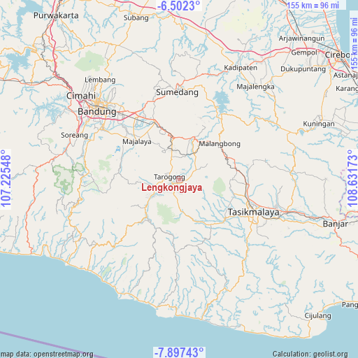 Lengkongjaya on map