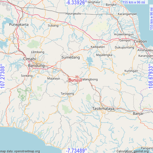 Burujul on map