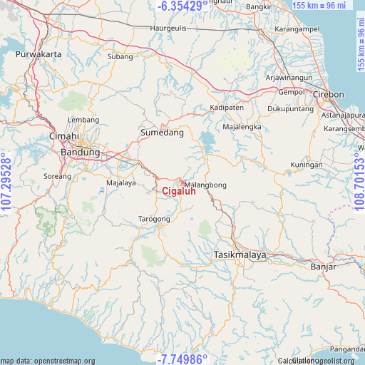 Cigaluh on map