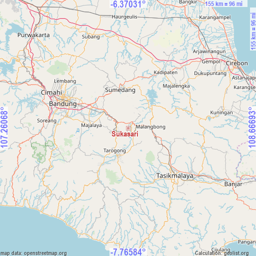 Sukasari on map