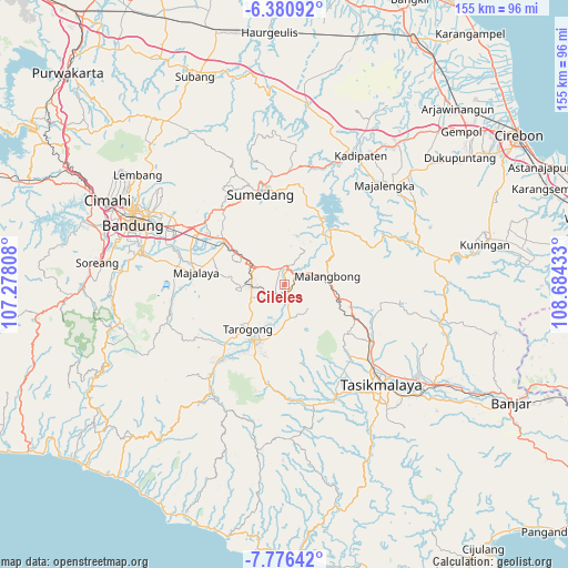 Cileles on map