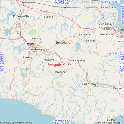 Batugede Kulon on map