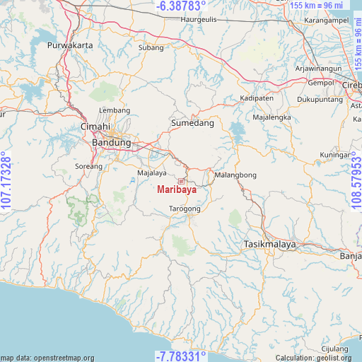 Maribaya on map