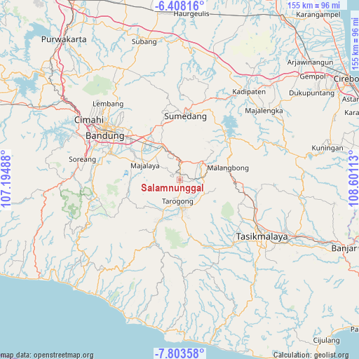 Salamnunggal on map