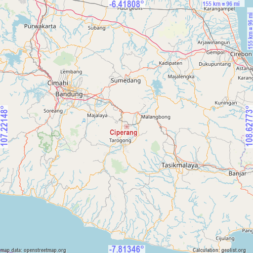 Ciperang on map