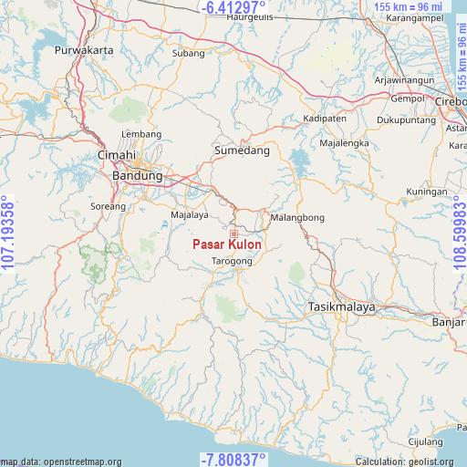 Pasar Kulon on map