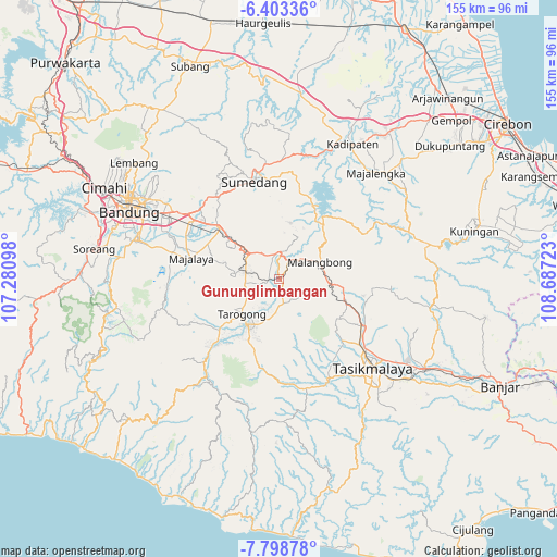Gununglimbangan on map
