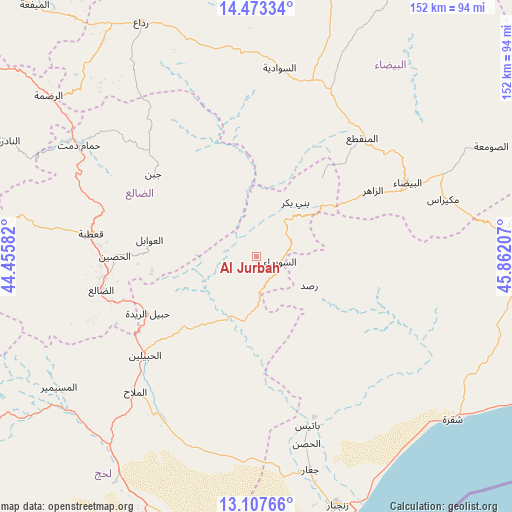 Al Jurbah on map