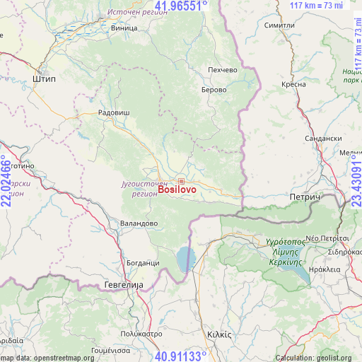 Bosilovo on map