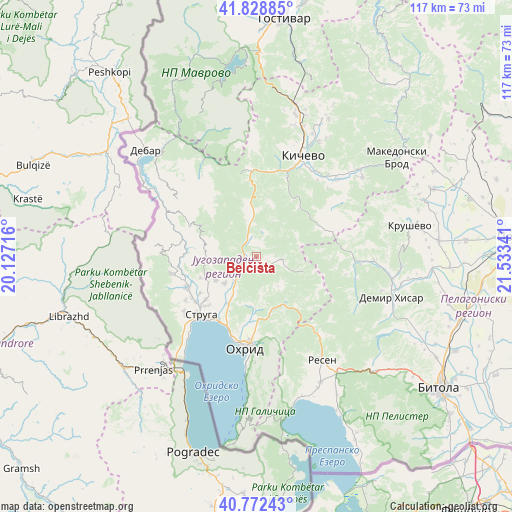 Belčišta on map