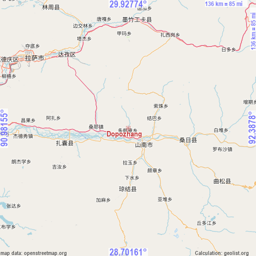 Dopozhang on map