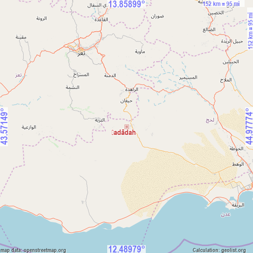 Ḩadādah on map