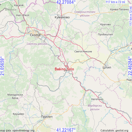 Bašino Selo on map