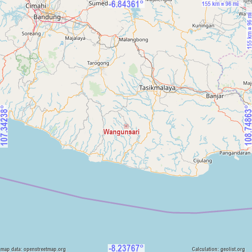 Wangunsari on map
