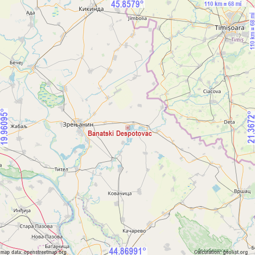 Banatski Despotovac on map