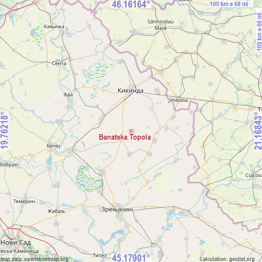 Banatska Topola on map