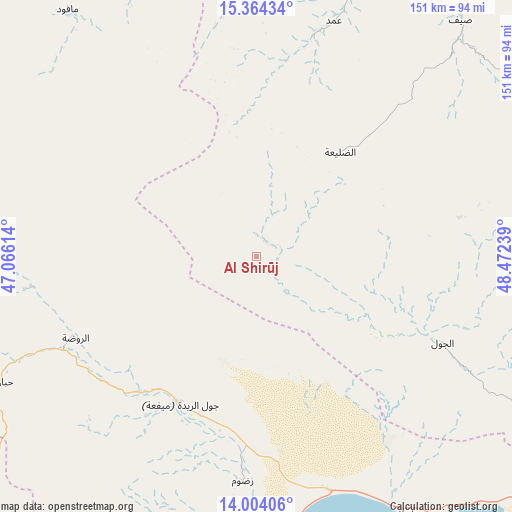 Al Shirūj on map