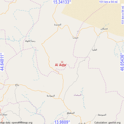Al Aqţa‘ on map