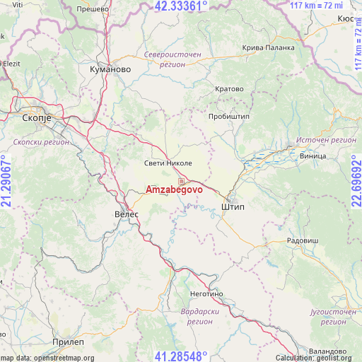 Amzabegovo on map