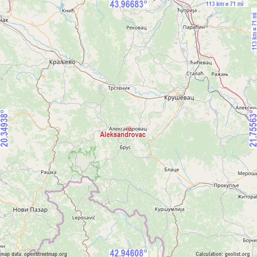 Aleksandrovac on map
