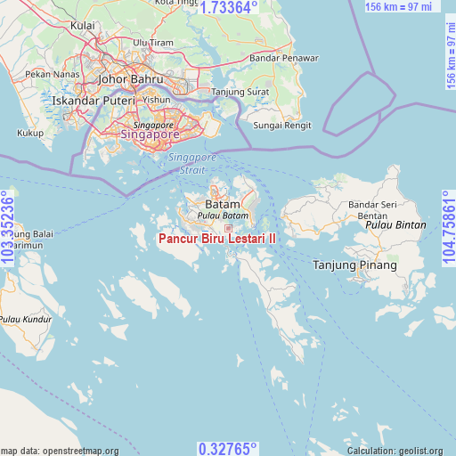 Pancur Biru Lestari II on map