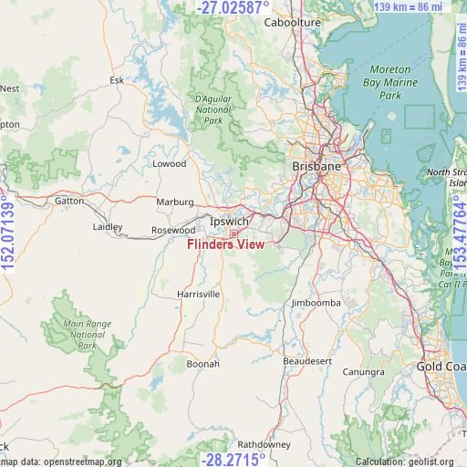 Flinders View on map