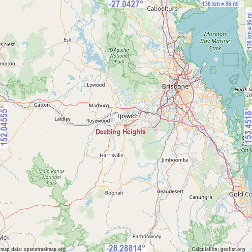 Deebing Heights on map