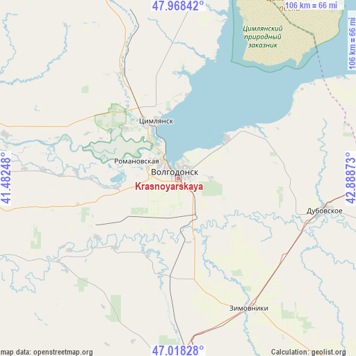 Krasnoyarskaya on map