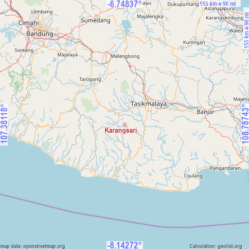 Karangsari on map